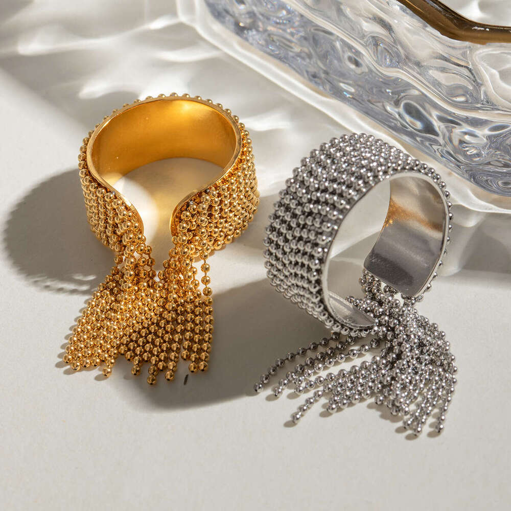 wanxing stainless bead tassel with highend feel ins ring titanium steel jewelry rings for women