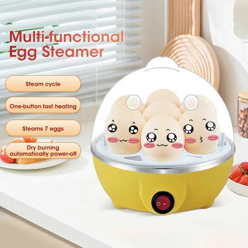 1-Person Mini Egg Cooker Automatic Power off Multi-Functional Steamed Egg Boiled Egg Maker for Breakfast Home Kitchen Appliance C251129