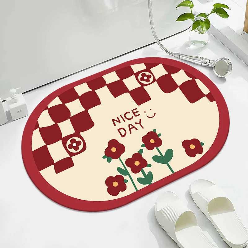 Cartoon bathro floor mat non-slip foot mat diat d quick-drying soft cushion toilet household toilet door carpet H251129