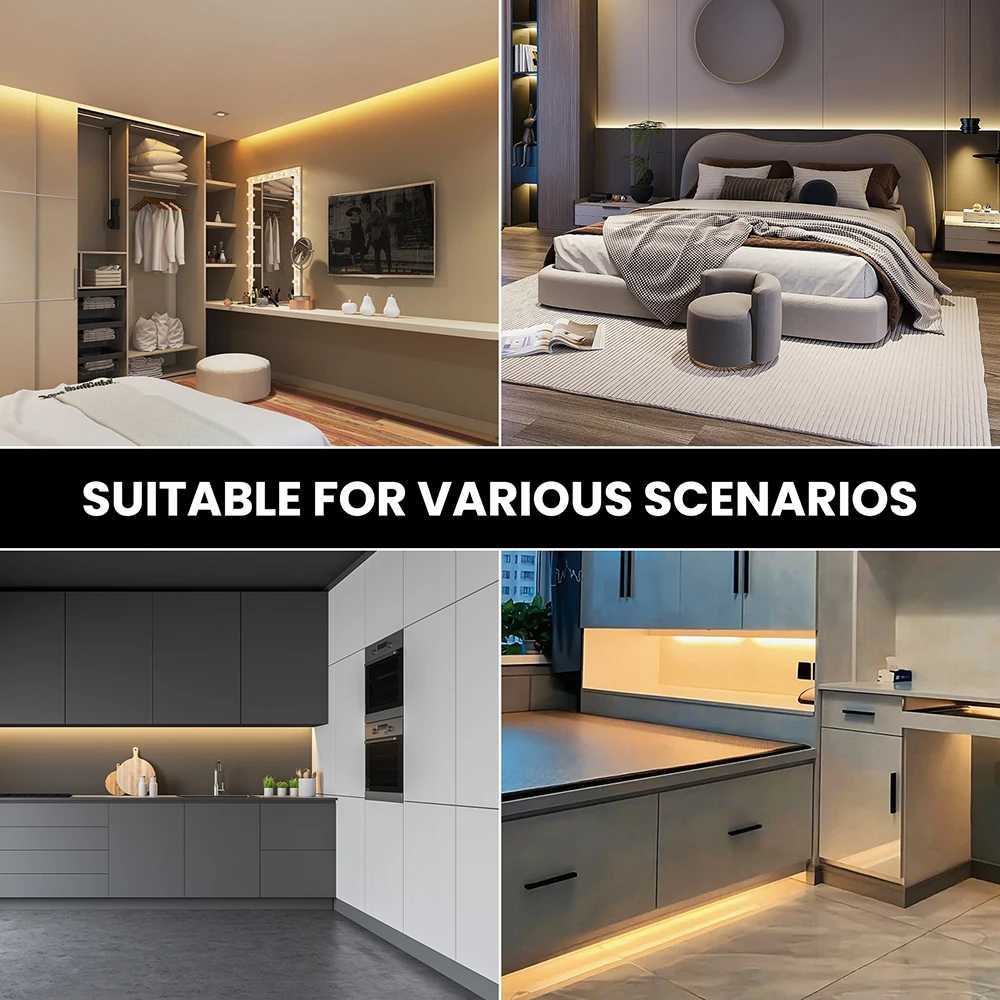 3mm 5mm 8mm PCB COB LED Strip Light 5V 12V 24V 320LEDs/m High Brightness Flexible Tape Warm Natural White Red Green Blue 05m 5m M251129