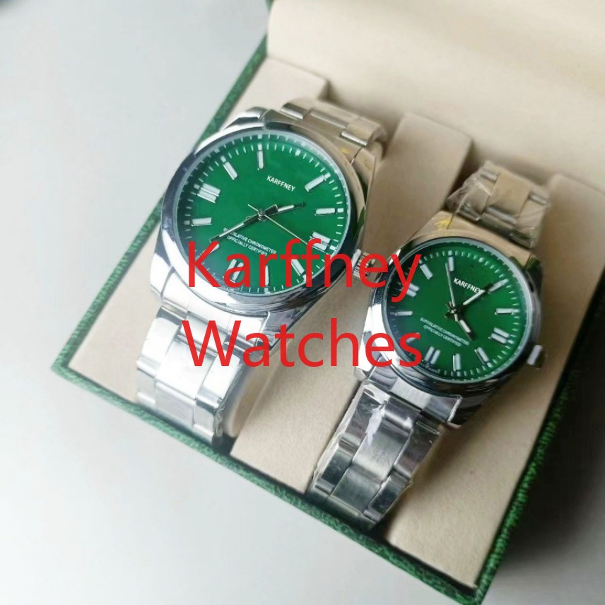 Karffney 2pcs Fashion Couple Watch Stainless Steel Men Women Quartz Wristwatch