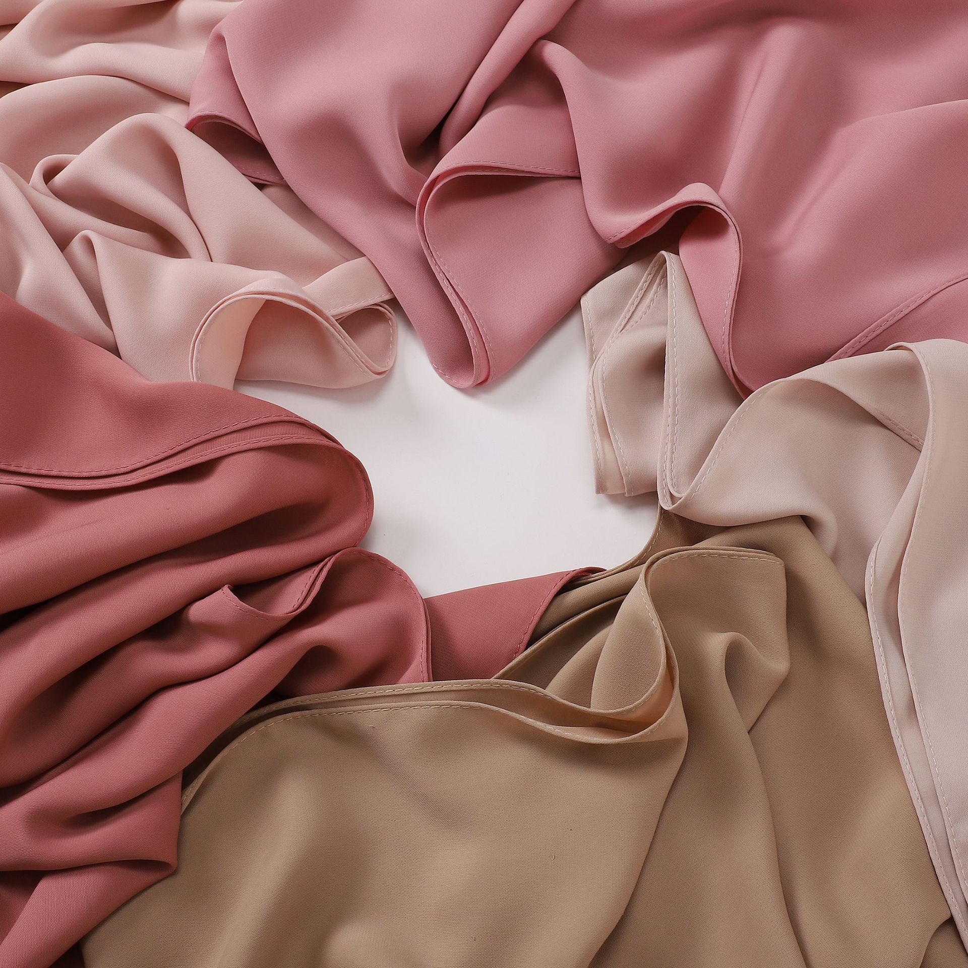 K575 Live cross-border pure color long silk broken card imitation silk long scarf Hui scarf Malay Indonesia Middle East headscarf not easy to wrinkle