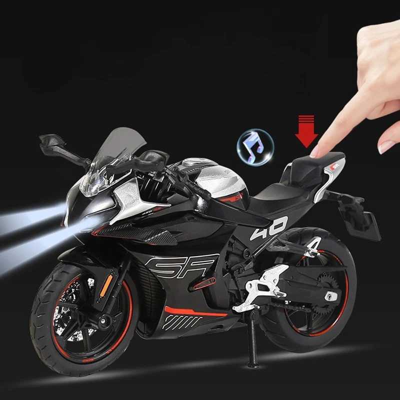 112 Spring Breeze CFMOTO 450SR Motorcycle Model Simulation Alloy Sound and Light Toy Model Childrens Birthday Gift J251129