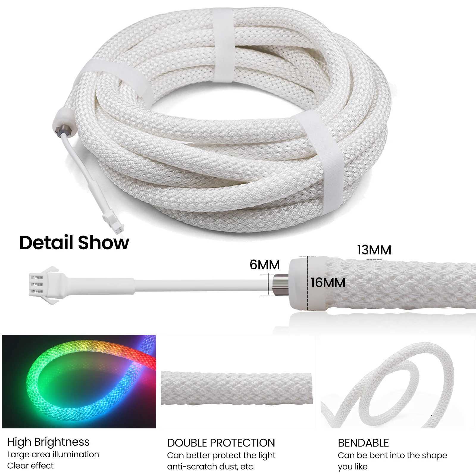 360 Round Reticulate Led Strip Light 5V WS2812B WS2811 Smart RGB Addressable LED Neon Pixel Light IP67 Flexible Silicone Tape M251129