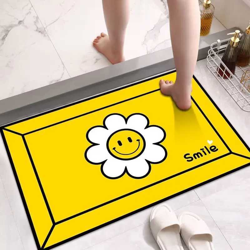 Bathro Door Mat Diat d Floor Mat Water Absorption Non-slip Toilet Kitchen Door Mat Toilet Foot Mat H251129