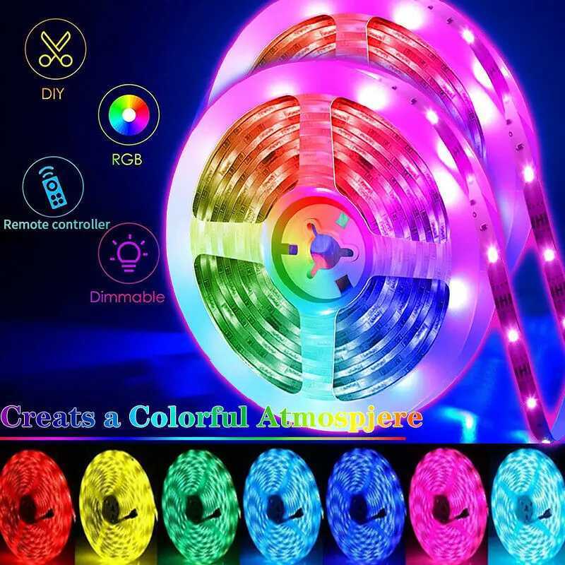 USB LED Strip Lights 1m-30m APP Control Color Changing RGB Led Light Flexible Lamp Tape Christmas Room Decoration TV Backlight M251129
