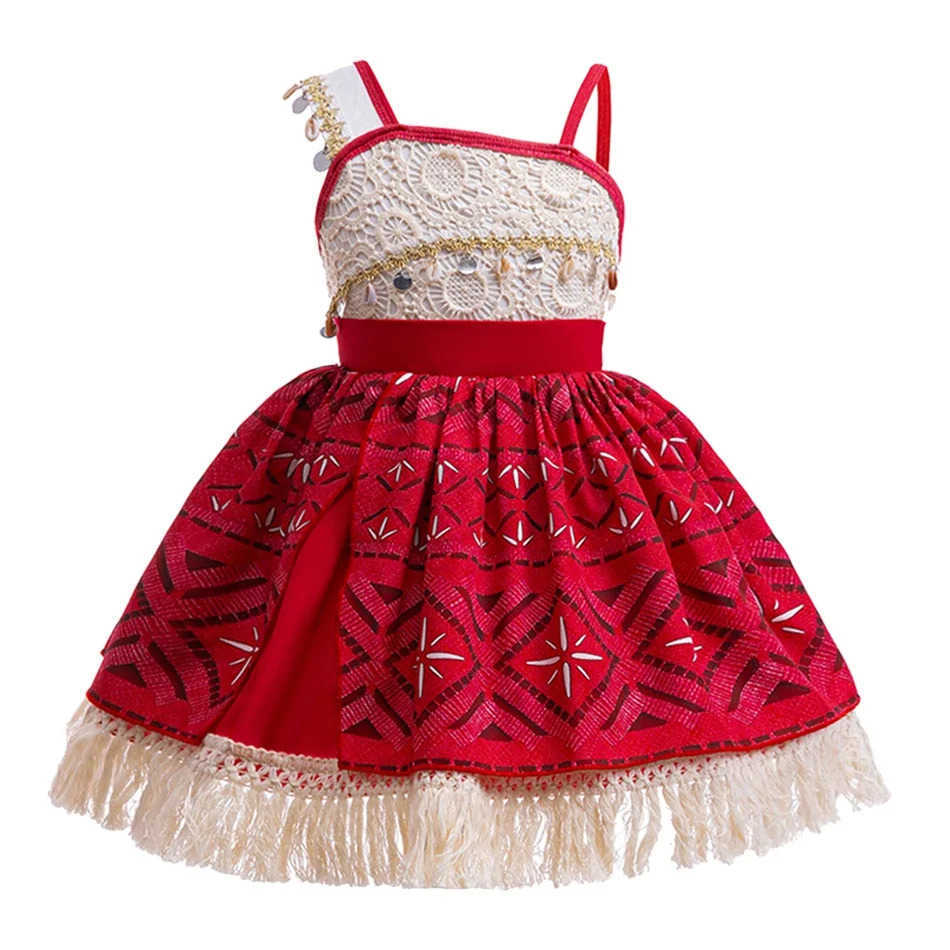 Disney New Movie Moana 2 Girls Dress Halloween Party Costume Princess Fancy Costume Childrens Vaiana Costume W250429