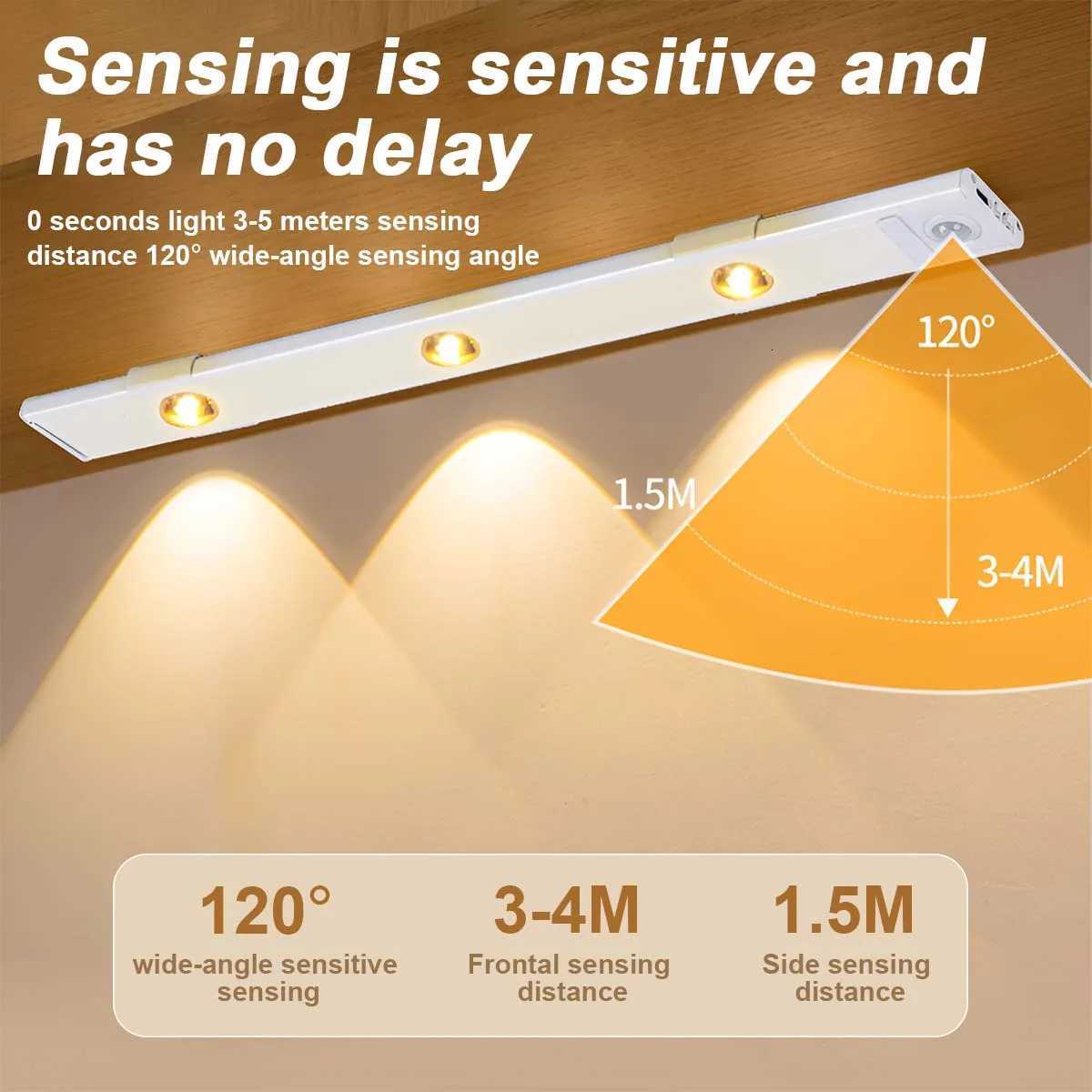 LED Smart Home Human Body Sensor Light - Rechargeable Cat Eye Sensor Light Wine Cabinet Light Hill Night Light M251129