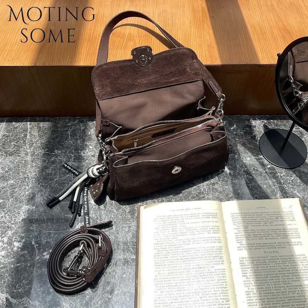 Motiingsome Mini Flap Bags Suede Genuine Small Bag Shoulder Crossbody Messenger Fashion Purse Summer Daily Satchel 2025 New K251128