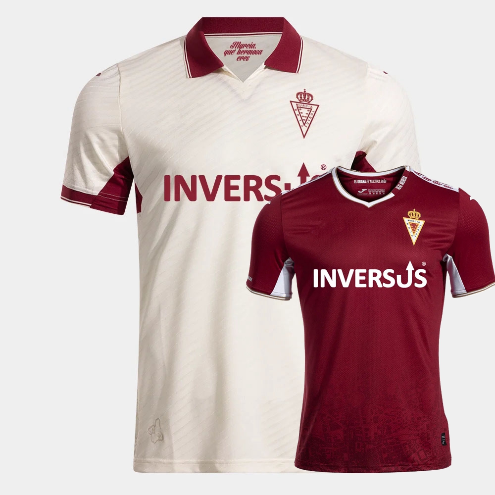2025 2026 Real Murcia Soccer Jerseys A.BUSTOS ZENITAGOIA PEDRO BENITO SCHALK ISI GOMEZ J.C.REAL FLAKUS BOSILJ 25 26 football shirt