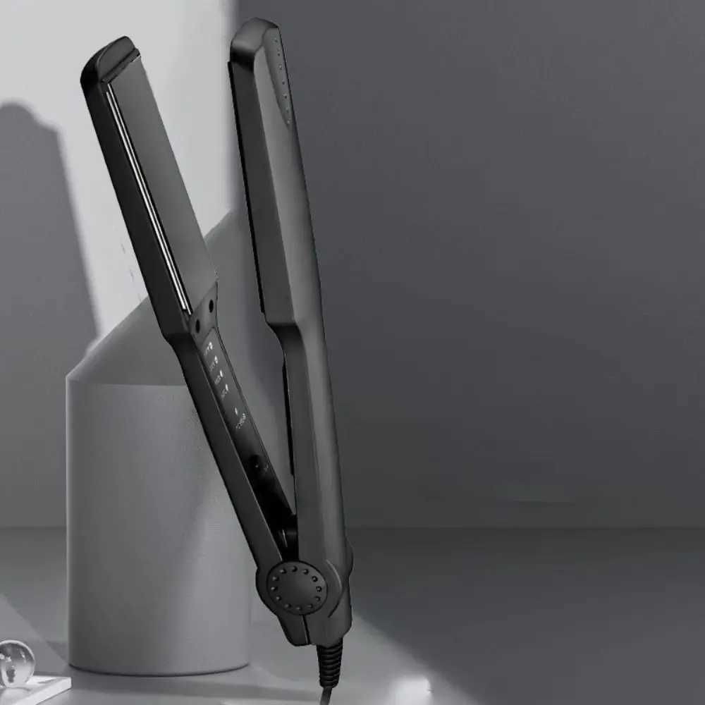 Fast Warm-up Electric Hair Straightener Widened Ceramic Glaze Hair Curler Temperature Adjustable EU Plug Hair Styling ToolT251129