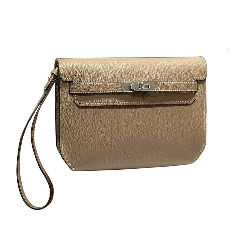 Depeohes Kelly hand-held briefcase, leather shoulder armpit bag, unisex crossbody messenger bag