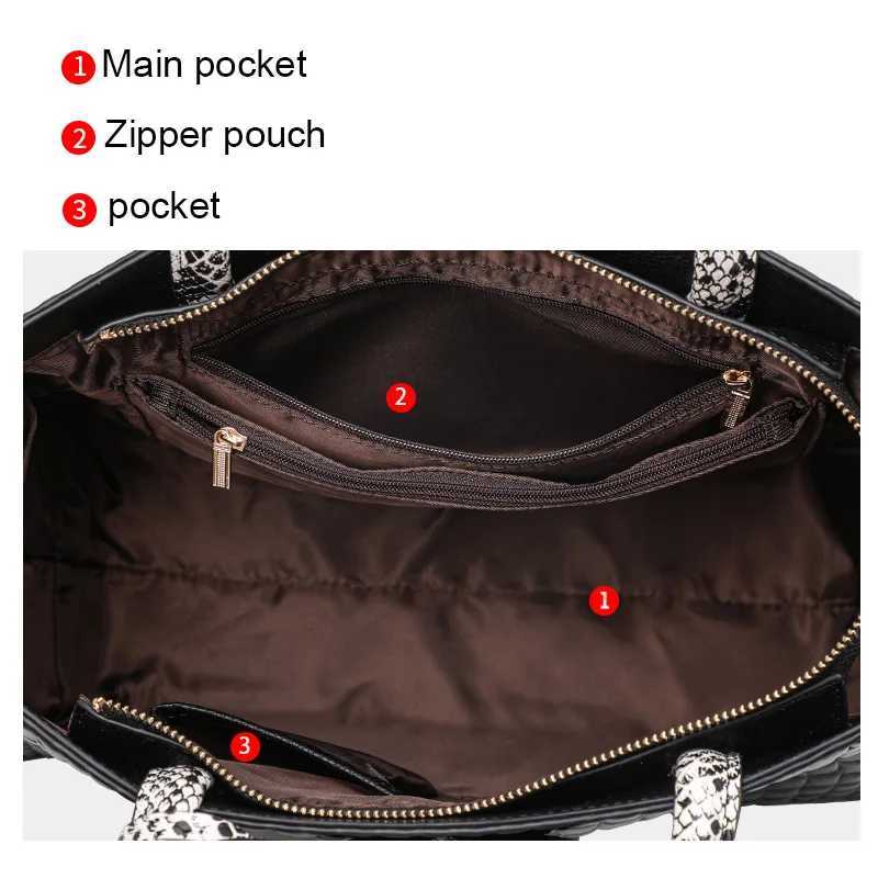 Aidrani Womens genuine leather handbag large capacity fashionable shoulder bag stone patterned cowhide bag K251128