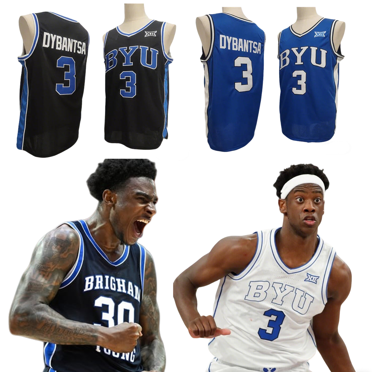 2026 BYU Brigham Young Cougars Jersey Basketball College AJ Dybantsa Richie Saunders Robert Wright III Jimmer Fredette Davis Jr Dawson Baker Keita Women Youth Men
