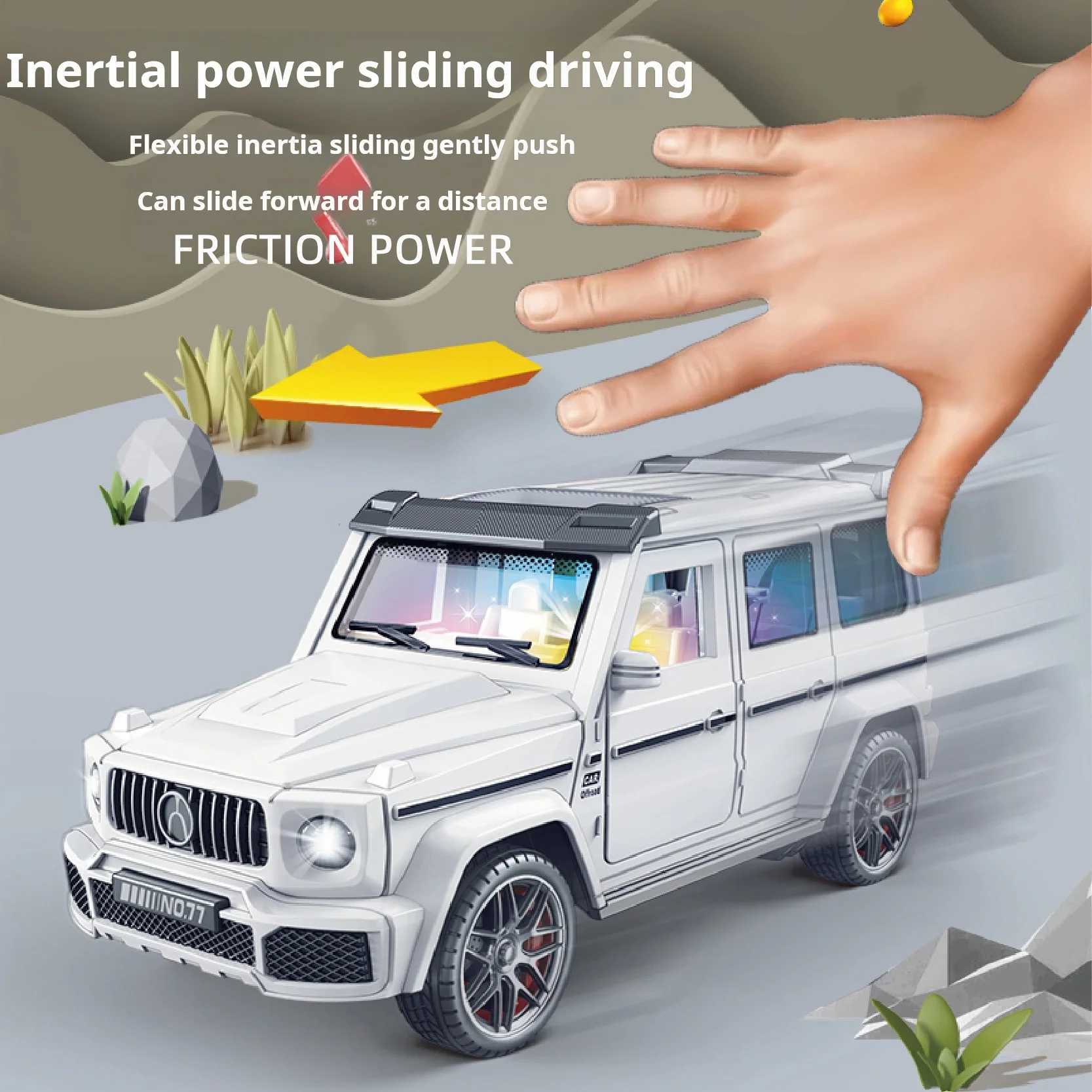 132 Simulation Plastic Car Toy Car Model Luminous Inertia Toy Die Casting Car Model Children Toy New Year Gift J251129