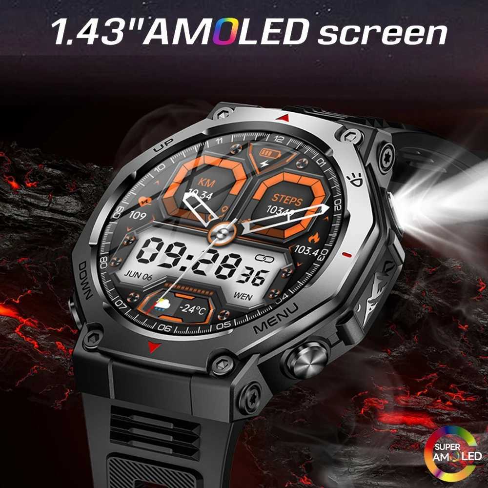 New For T-Rex 3 Gps Smart Watch 10ATM Waterproof 525mAh Battery Call Flashlight Military Sports Smartwatch Men M251129 - view 3