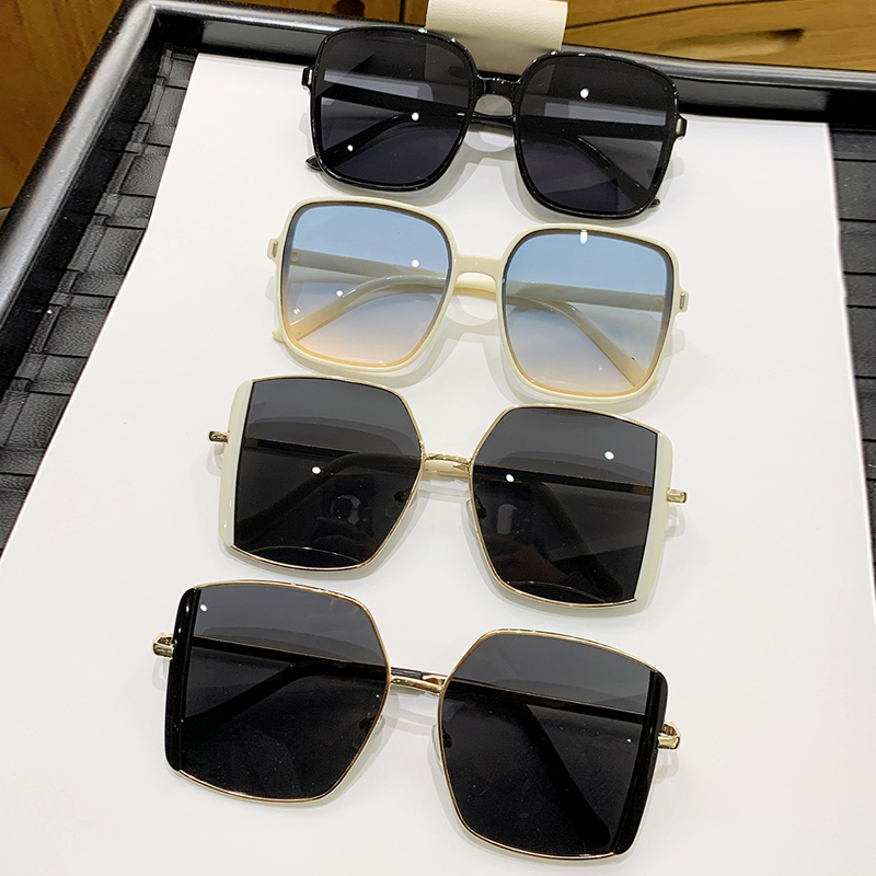 4 pairs of unisex new fashionable large frame sunglasses, leading the trend of fashion