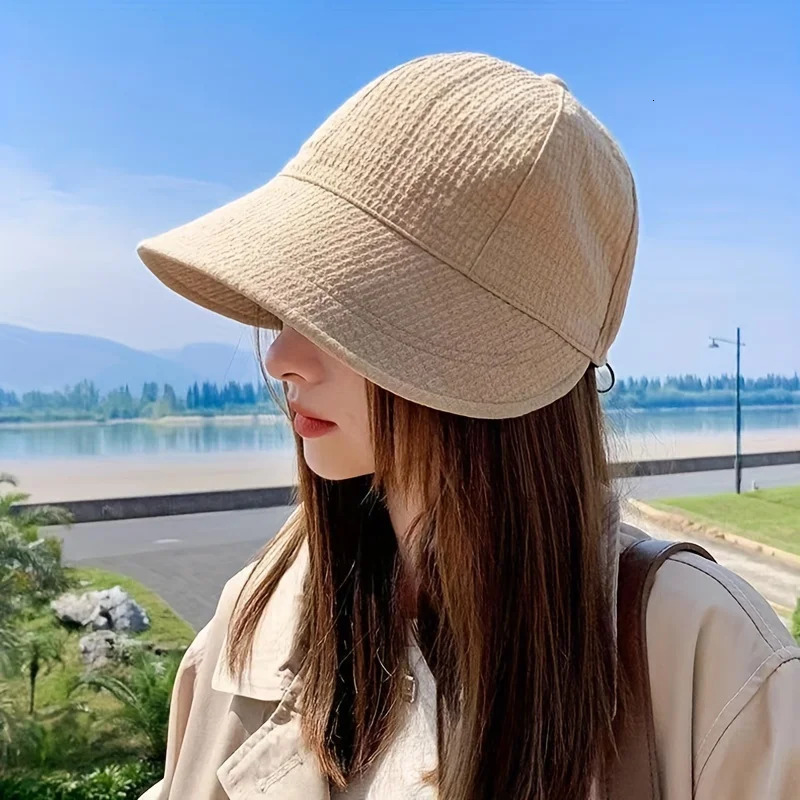 womens solid color bucket hat sunscreen outdoor sports casual bucket hat ideal choice for gifts 251128 as3