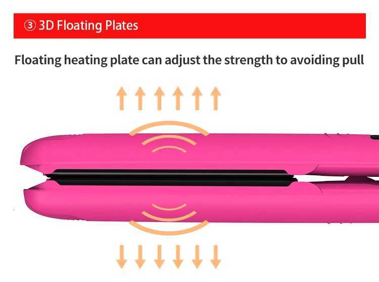 SMET Rapid Heating Manufacturer PTC Titanium Salon Flat Irons Electric Hair StraightenerT251129
