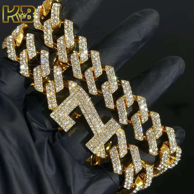 20mm 925 Sterling Silver Link Chain Necklace with Moissanite Luxury Single Row Hip Hop Jewelry for Hustlers Trendsetters
