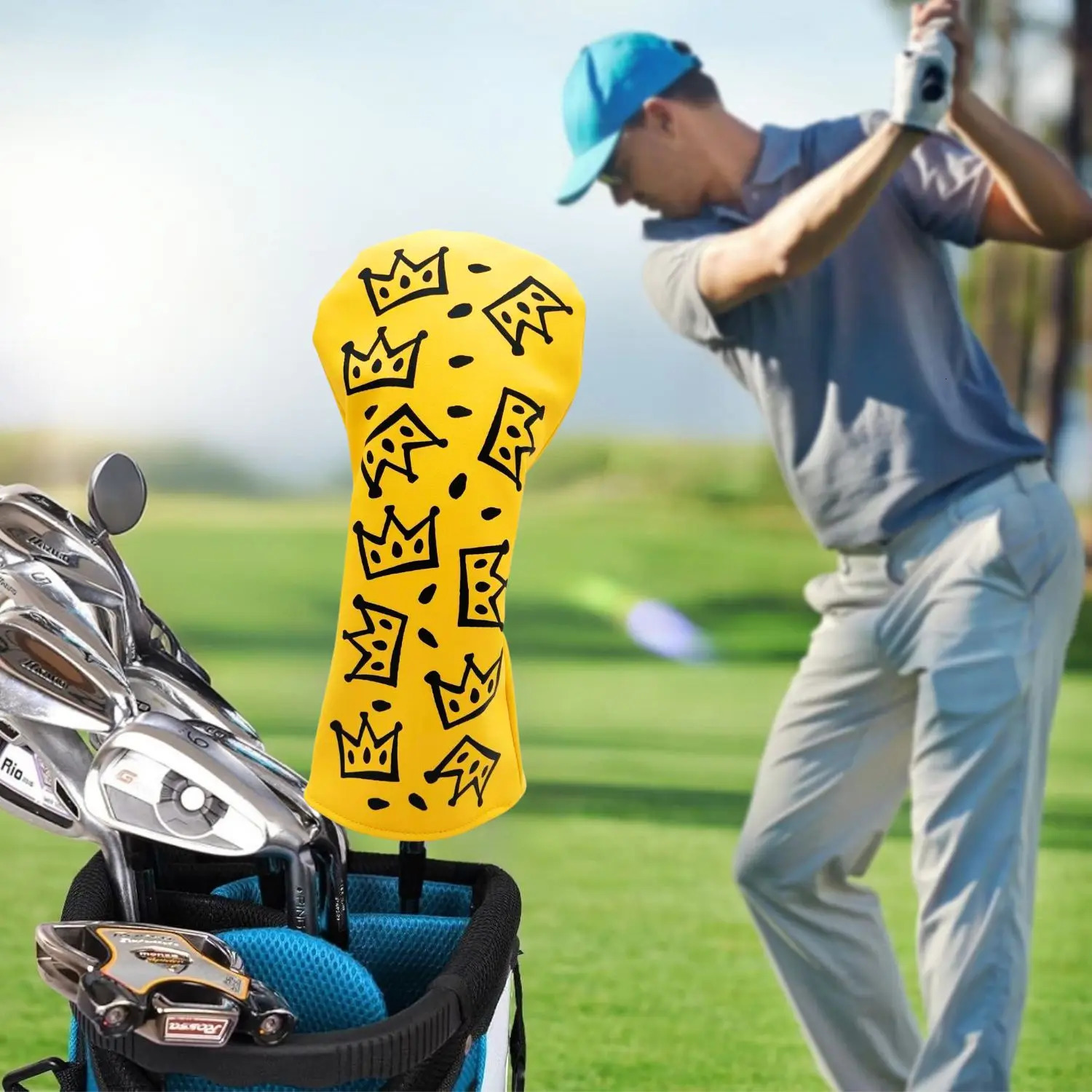 Golf Club Head Cover with Crown n Durable Synthetic for Driver Creative Christmas Headcover 251129