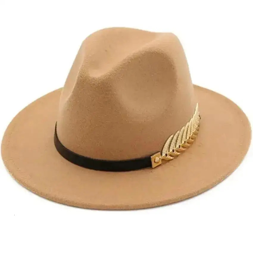 Simple Fashion Formal Occasion Couples Woolen Hats Large Brimmed Jazz Hats Autumn And Winter Fashion British Vintage Top Hats 251228