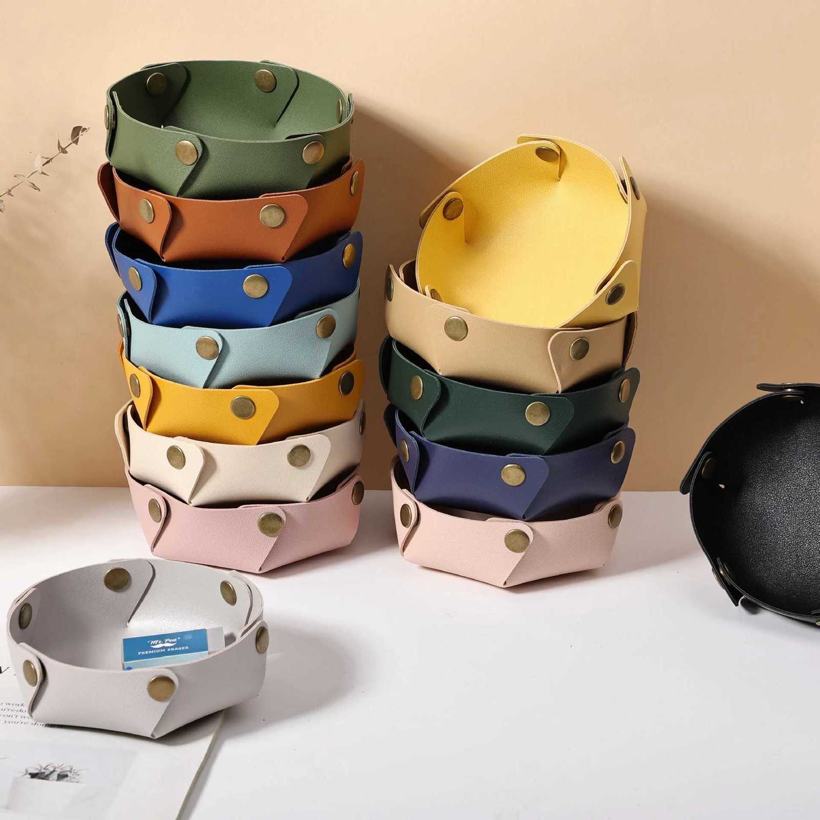 Leather Cosmetic Key Wholesale Jewelry Storage Box for Home Living Room Portable Luxury Storage Box Y251129