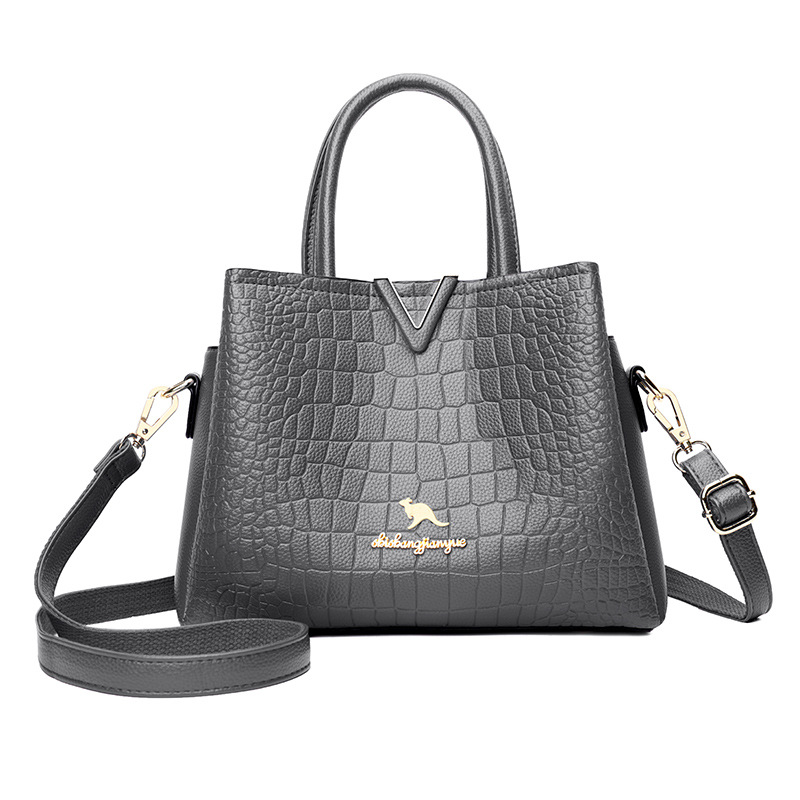 Stylish Oversized Leather Shoulder Bag Women's Fashion - Water-resistant Multi-pocket Tote / Large Capacity Handbag Free Worldwide Delivery