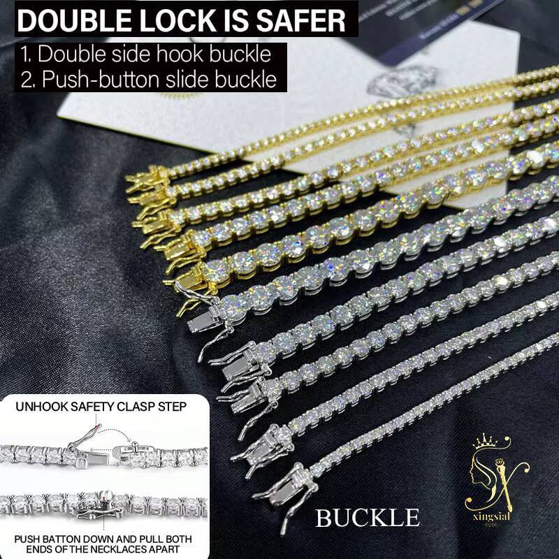 Wholesale Hip Hop Style Fine Jewelry 2mm to 65mm Bangles Ice Out Diamond Tennis Bracelet Cuban Link Chain for Men