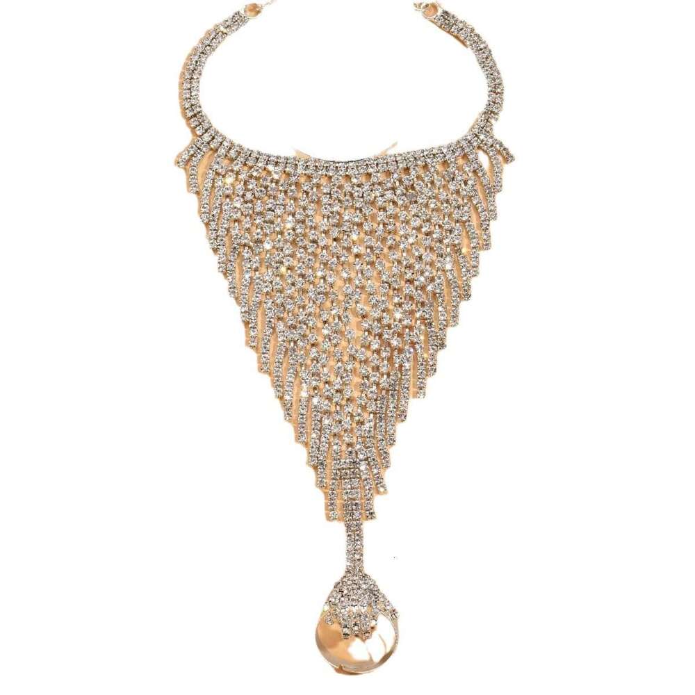Women's Sparkle Ring with Crystal Accents & Flowing Tassels Perfect for Stage Shows