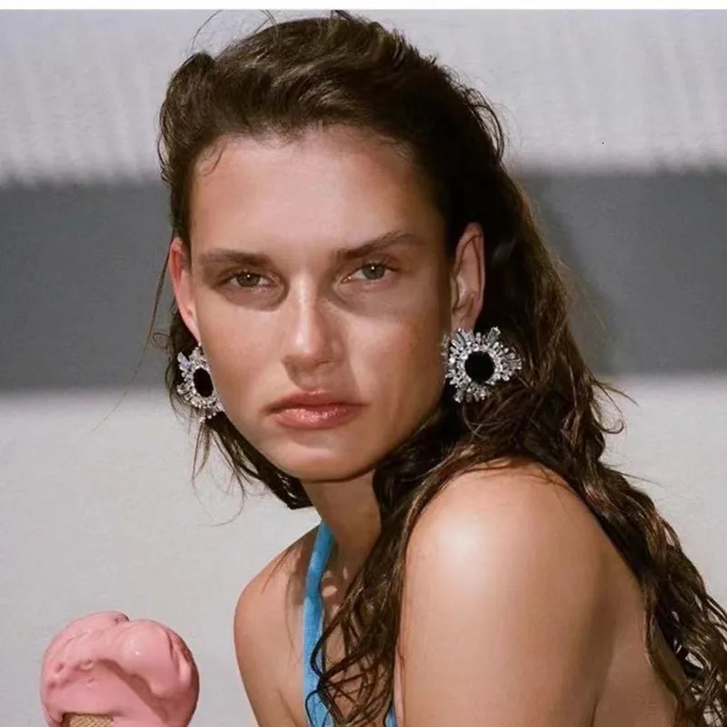 Fashion Women Shiny Rhinestone Sunshine Styles Dangle Earrings Jewelry Boutique Evening Dress Statement Earrings Accessories251128