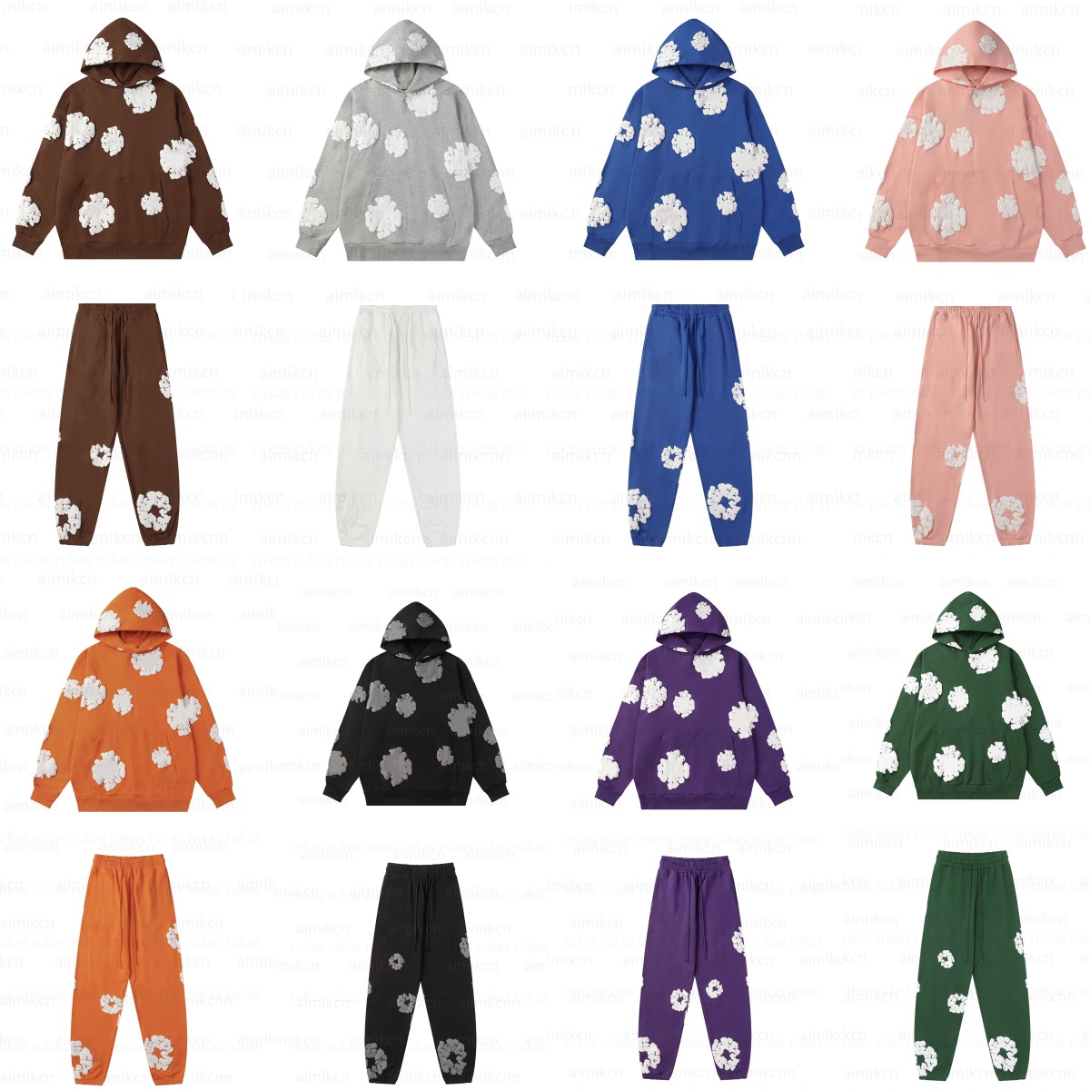 Men's hooded sweatshirt designer hooded sweatshirt sweatpants printed cotton hip-hop top men women casual loose sportswear set S-XL