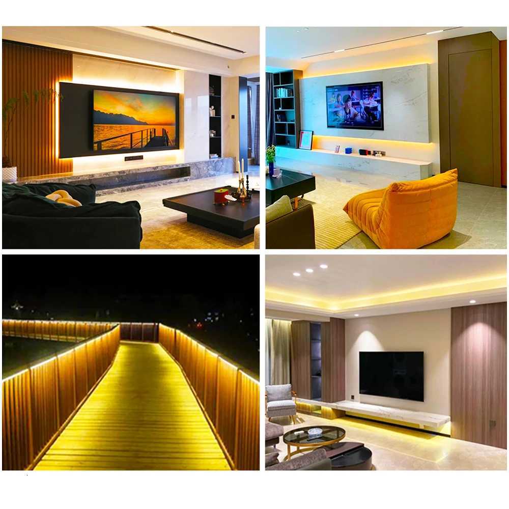 USB 5V LED Light Strips DC5V SMD2835 white/Warm white TV Background Lighting Flexible Ribbon Tape Waterproof LED decor lamp M251129