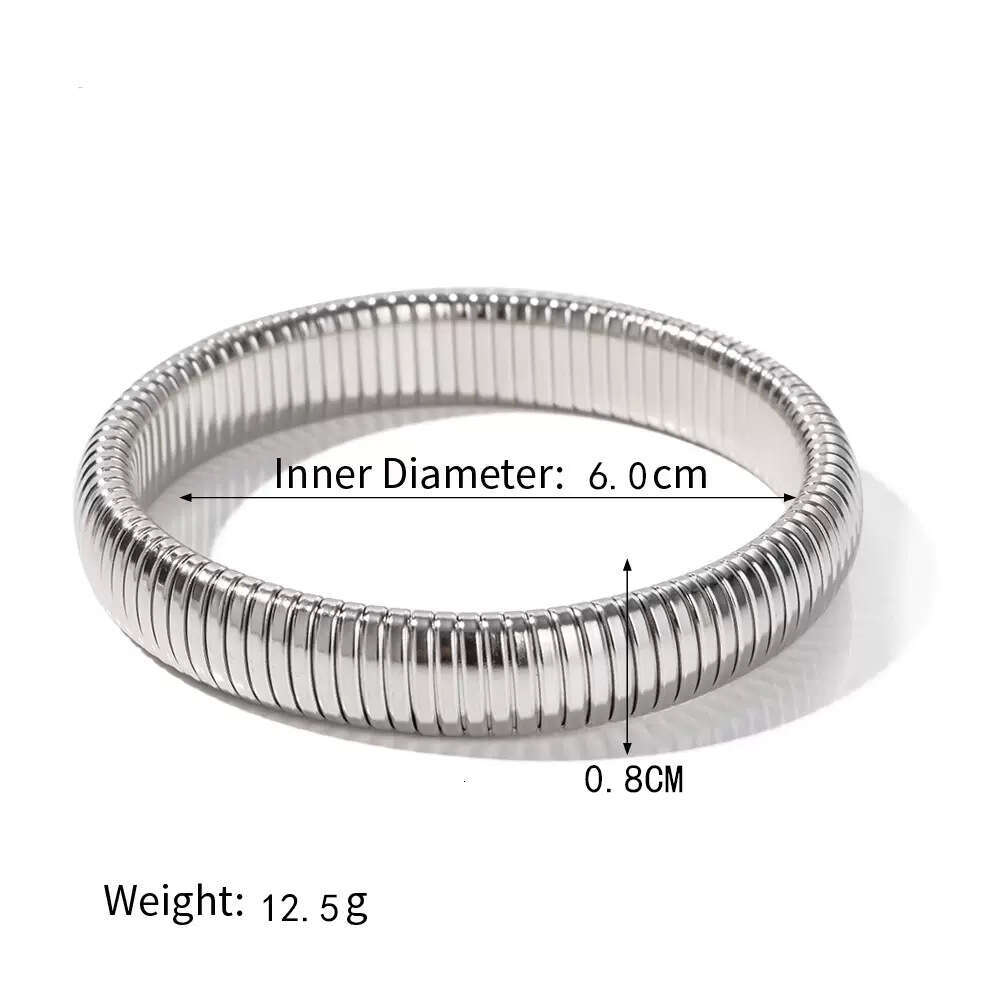 exaggerated antique style elastic snake chain layered wide version for womens new niche texture bracelet