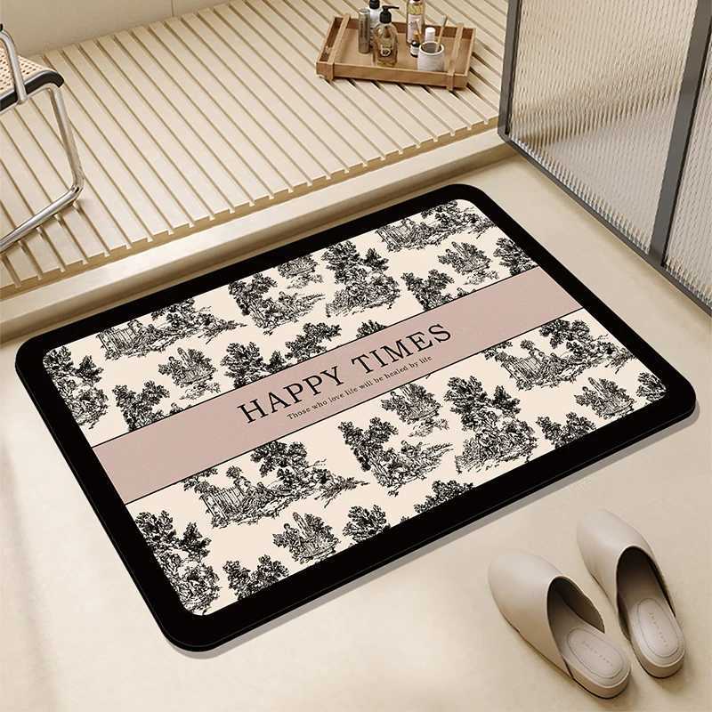 light luxury diat d floor mat bathro toilet door water absorption non-slip foot mat entry door mat H251129