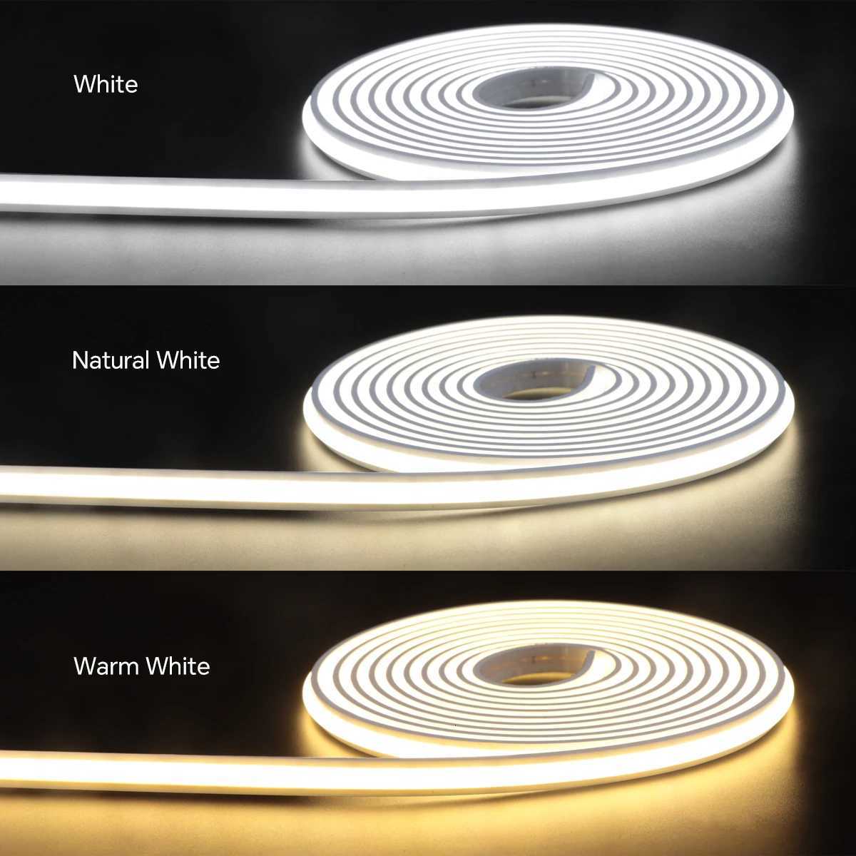Amazing Self-Adhesive LED Neon Light Strip Touch Dimmable COB LED Tape For Acoustic Wall PanelShelfCollection Cabinet Decor M251129