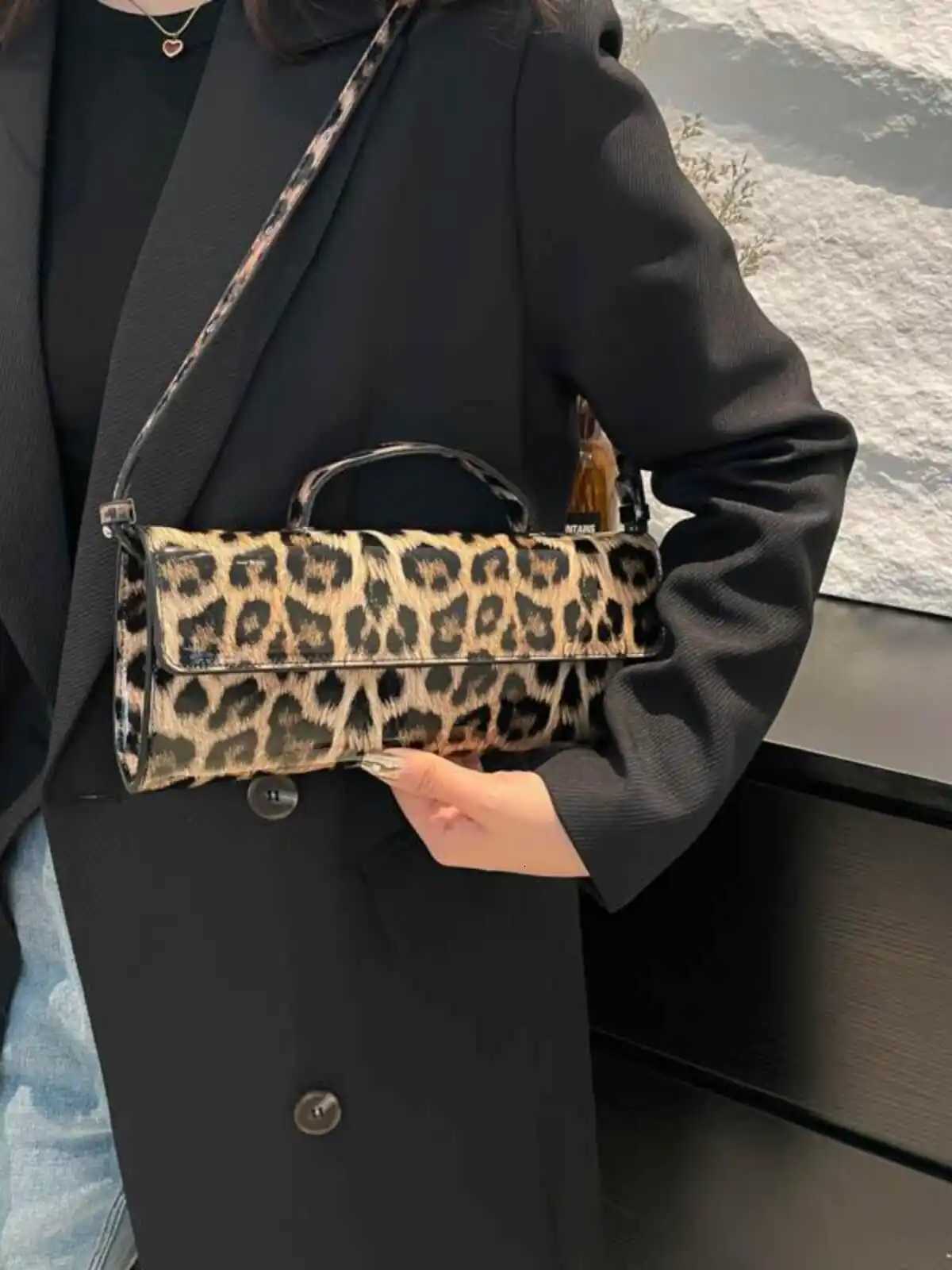 Hot Girls Style Leopard Handbags For Women New Fashion Niche Design Versatile One Shoulder Bags High-grade Texture Underarm Bag K251128