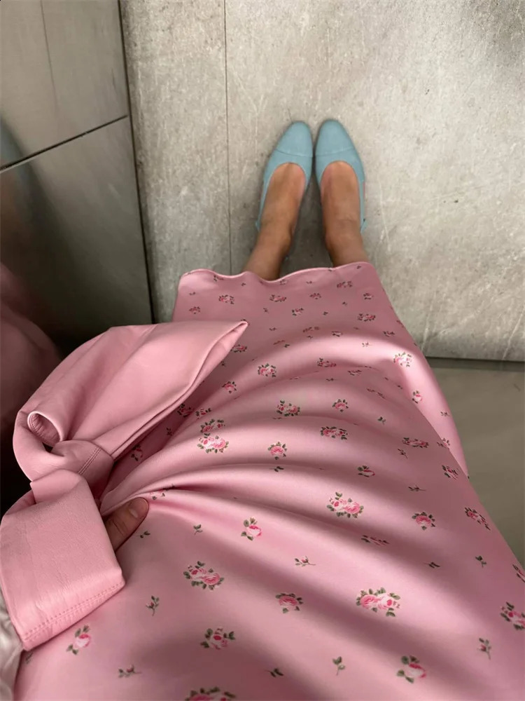 Tossy Summer Printed Fashion Long Skirt for Women High Waist Contrast Patchwork Ultra Thin Elegant Party Style Women Y2k Maxi Skirt 250422