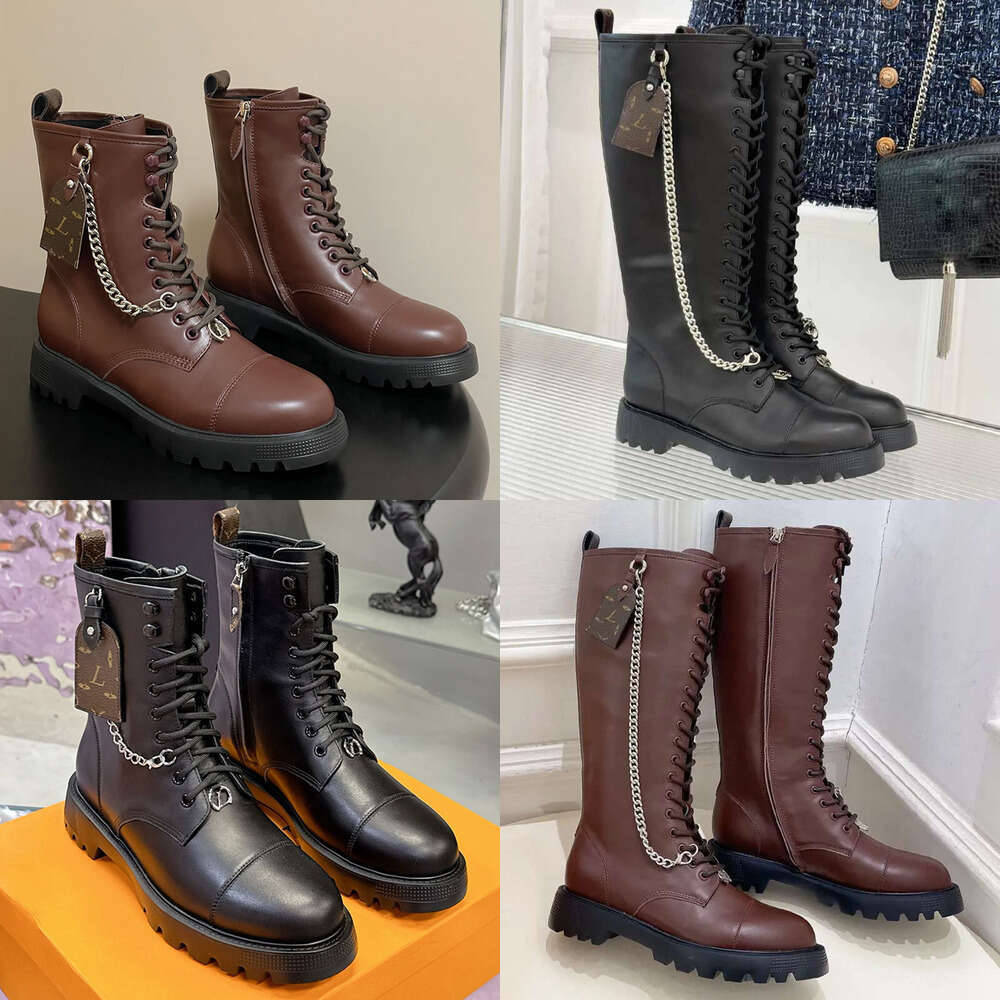 Women Side Zipper Winter Ankle boots Ladies fashion Motorcycle Martin Boots knight boots Leather round toes laced flat ankle boot long booties