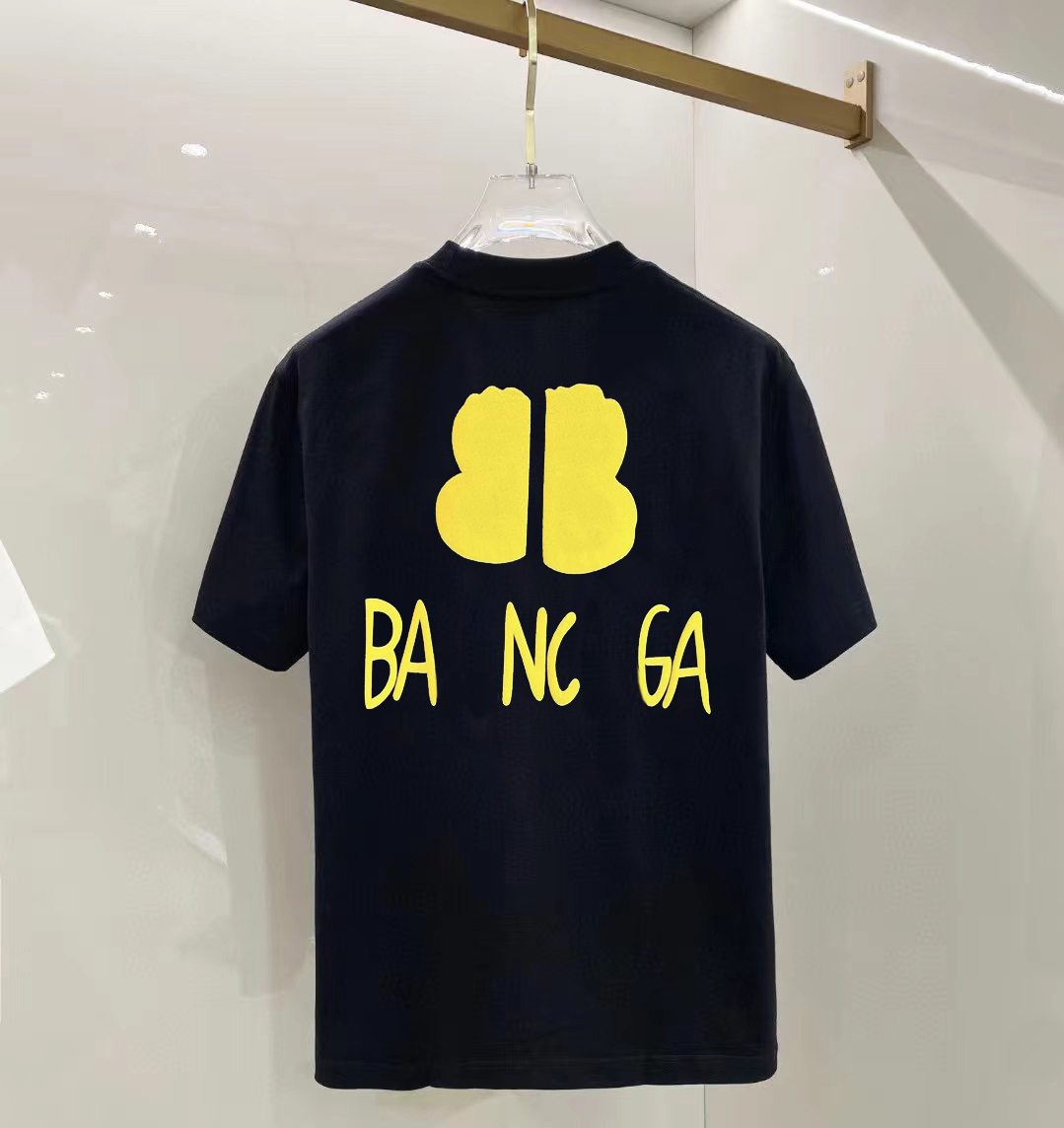 Summer's new casual and fashionable brand T-shirts, Parisian designer men's and women's short-sleeved round-neck pure cotton comfortable casual T-shirts.