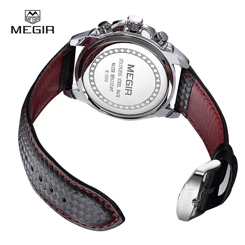 MEGIR Designer Outdoor Men's Sports Watch Luxury Classic Watch Business Three-eye Luminous Men's Watch