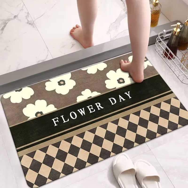 Bathro Door Mat Diat d Floor Mat Water Absorption Non-slip Toilet Kitchen Door Mat Toilet Foot Mat H251129