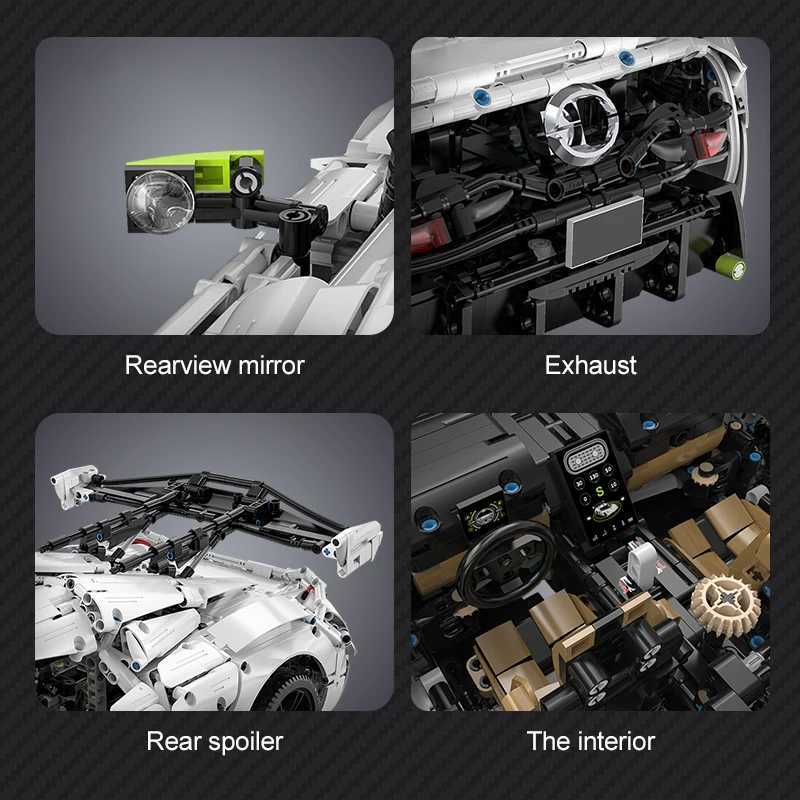 Cada 18 MOC 4346PCS Supercar City Racing Car Hypercar Building Blocks Sportscar Racing Vehicle Bricks Toys Children Kids Gifts J251129