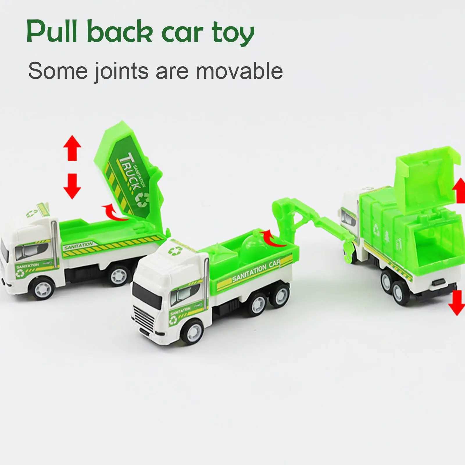 1pc Kids Toys Car Inertia Sanitation Truck Pull Back Plastic Model Engineering Vehicle Fire Engine Boys Toys For Children G L8y6 J251129