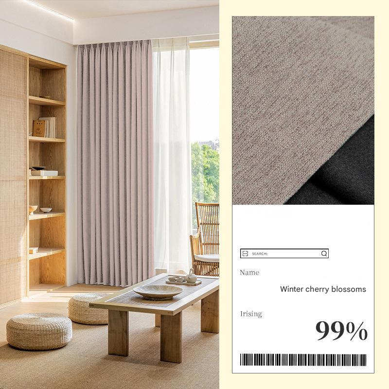 B429 Middle Ages style full blackout cotton and linen texture chenille curtains custom bedroom living room French Shaoxing curtain fabric wholesale
