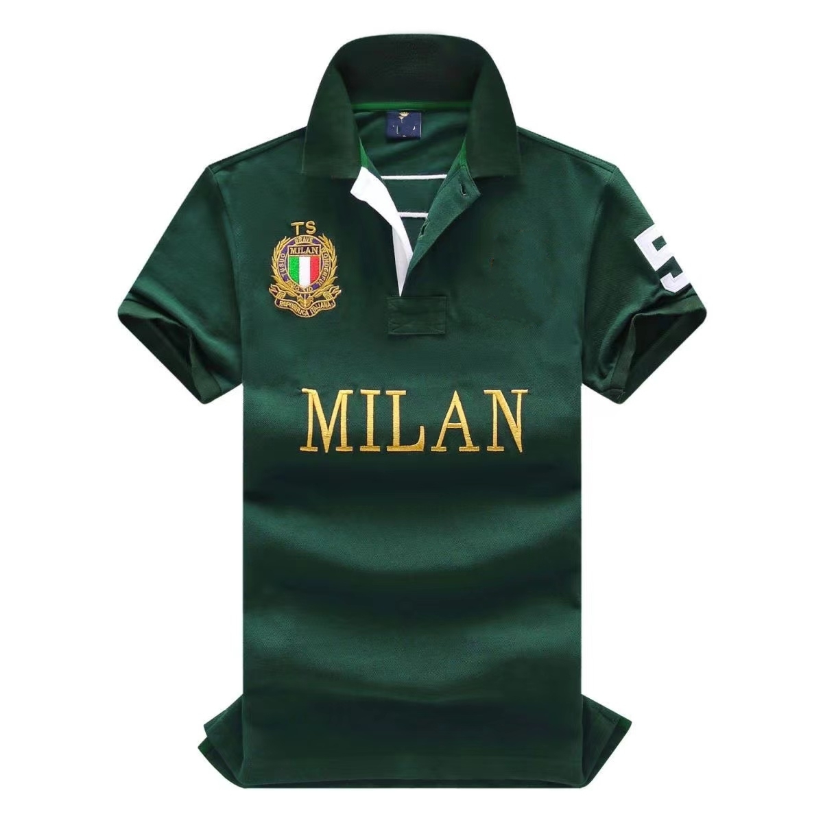 City Polos Shirt European and American Men's Wholesale Short Sleeve Casual Embroidery Pure Cotton Large Size Fashion Asian Size s-6XL