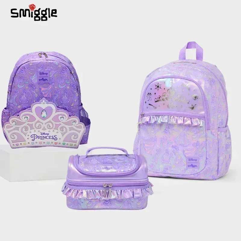 Disney New Disney Australian Smiggle Crown Princess Childrens School Bag Stationery Pen Box Lunch Bag Backpack Student Stationery GiftXJ250429