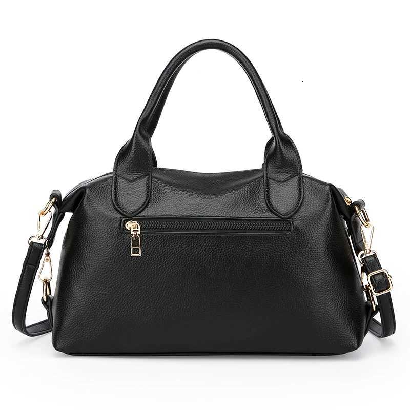 Genuine Brand Soft Leather Shoulder Bag For Women Casual Tote Bag Female Solid Color Purse Simple Design Handbag Commuting Sac K251128