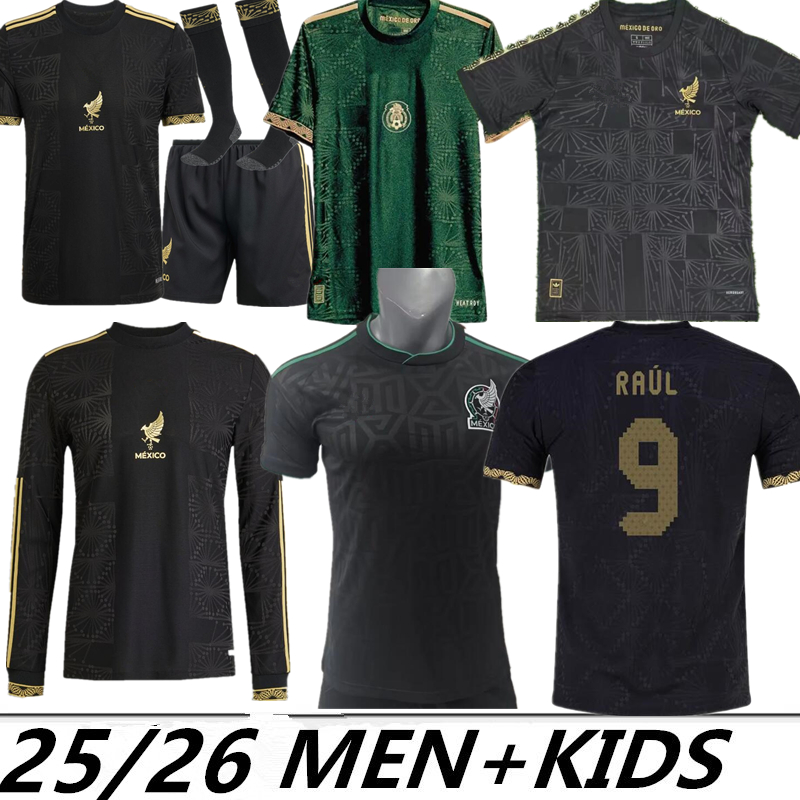 Mexico 2025 Gold Cup RAUL LOZANO 24 25 fans player kits Mexiko kids football shirt E.ALVAREZ S.GIMENEZ A. VEGA chicharito MEXICAN Maillot de football mexique size 16-4XL