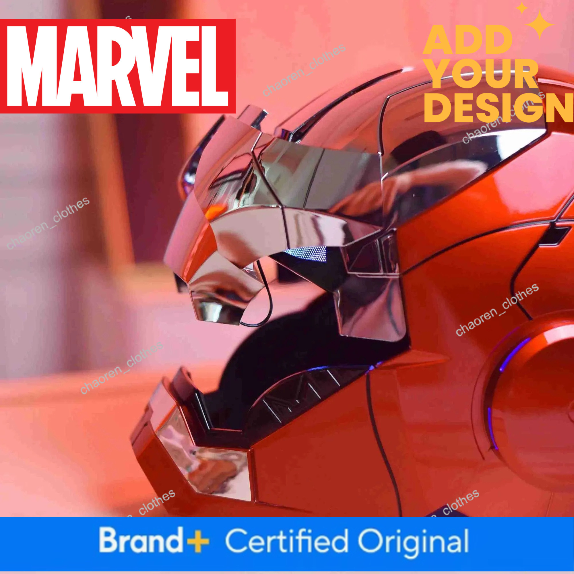 Disney custom New AutoKing 1 Mk5 Iron Man Helmet Cosplay Voice Control Eyes with Light Model Toys for Adult Electric Wearable Christmas Gift W250613